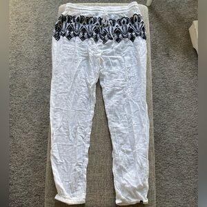 Volcom White Peek-Through Beach Pants